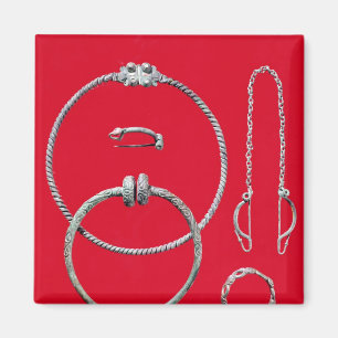 Auswahlschmuck, einschließlich Brosche Magnet