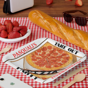 Auswärts-Pizza-Party NAME Pappteller