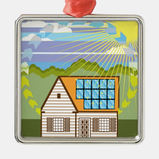 Auswechselbare Energie-SolarÖko leistungsfähig Ornament Aus Metall (Vorne)