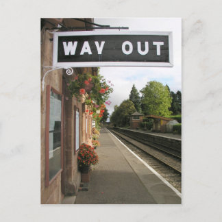 Ausweg, Crowcombe Heathfield Station Somerset Postkarte