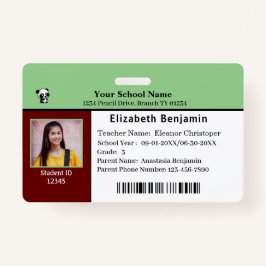 Ausweis-Ausweis für Kinder Schüler-Abzeichen Ausweis