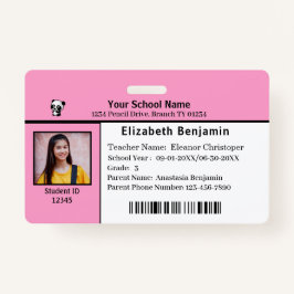 Ausweis-Ausweis Schüler Kinderkinderschule Ausweis