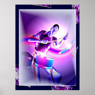 Auswirkungen - Lila Drummer Poster
