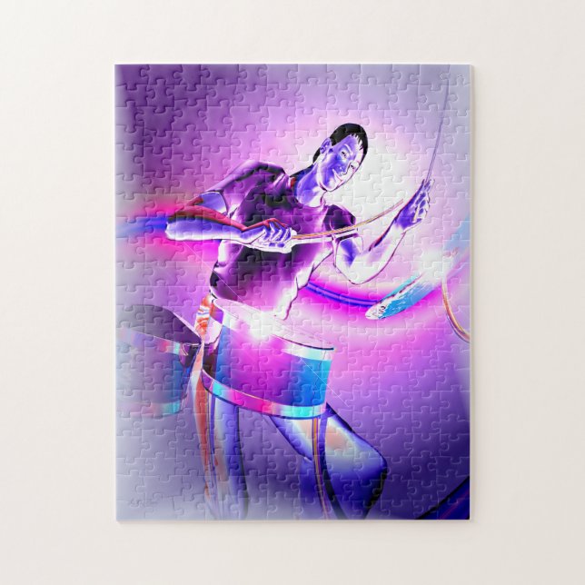 Auswirkungen - Lila Drummer Puzzle (Vertikal)