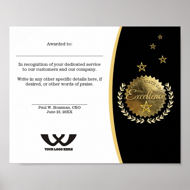 Auszeichnung der Mitarbeiter Poster (Vorne)