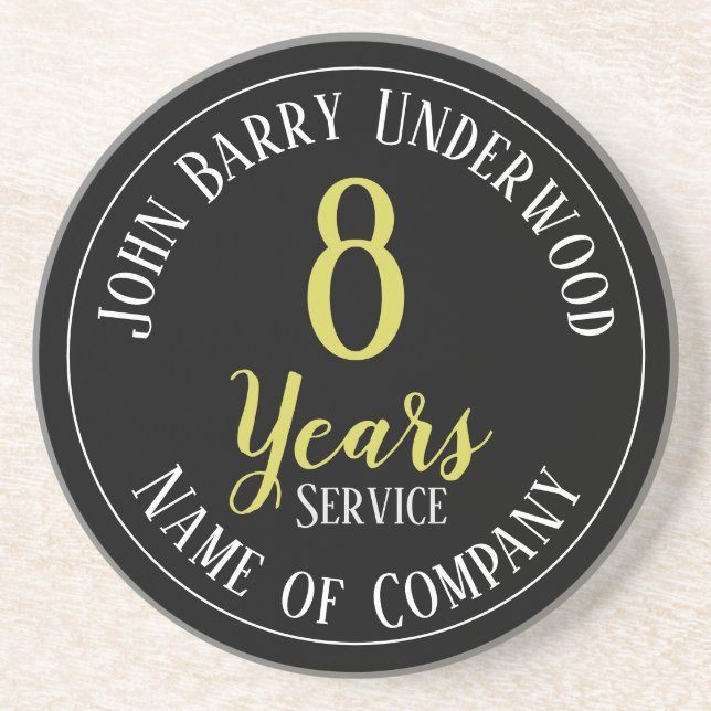 Auszeichnung für 8 Jahre Dienstpersonal Getränkeuntersetzer (Vorne)