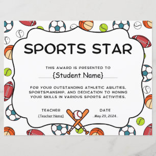 Auszeichnung für die Auszeichnung der Sportstars a