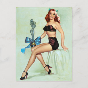 Auszeichnung Pin Up Postkarte
