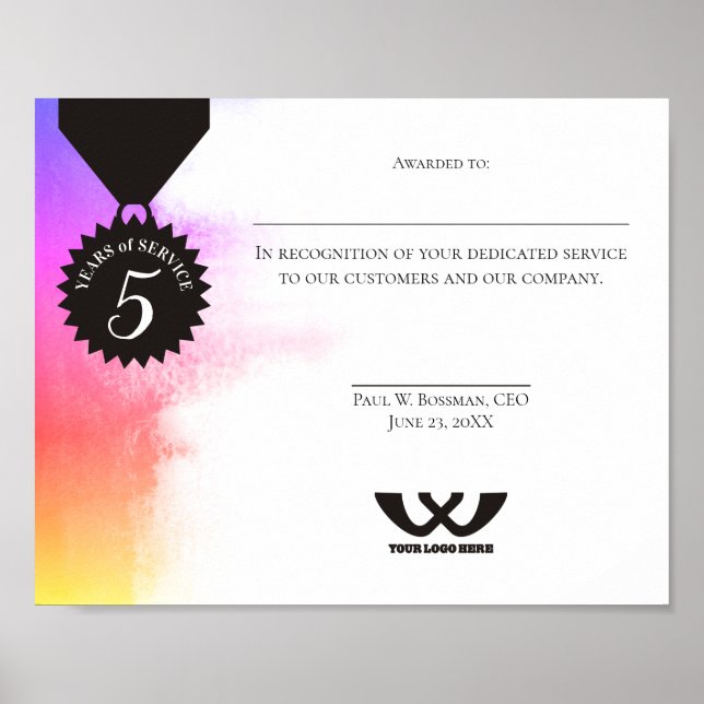 Auszeichnung zum universellen Jahrestag Poster (Vorne)