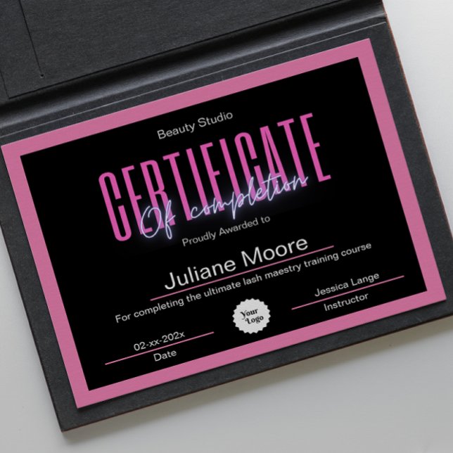 Auszeichnungen für die Auszeichnung als Facharzt R (Esthetician Certificate Of Completion Awards Pink)