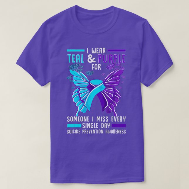 Auszeichnungen zur Prävention aquamariner und Lila T-Shirt (Design vorne)