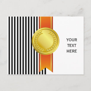 AUSZEICHNUNGSBAND gold II + dein Hintergrund & Tex Postkarte