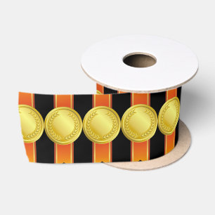 AUSZEICHNUNGSBAND gold II + dein Hintergrund & Tex Satinband