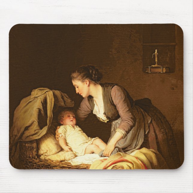 Ausziehen des Babys, 1880 Mousepad (Vorne)