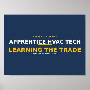 Auszubildender HVAC-Techniker lernt das Handwerk — Poster