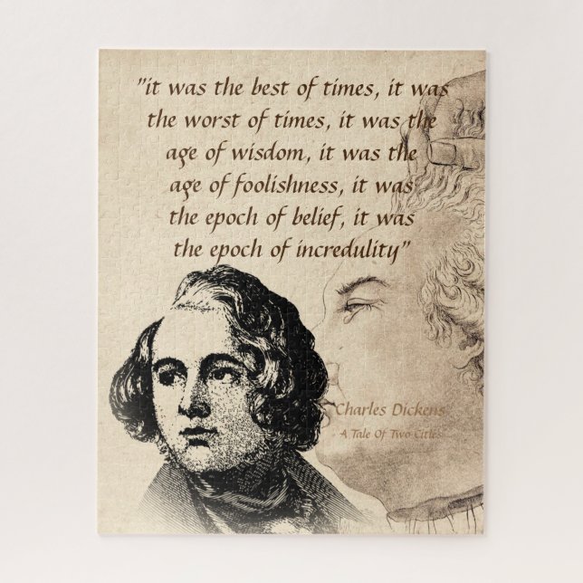 Auszug aus einer Geschichte von zwei Städten Puzzle (Vertikal)