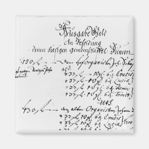 Auszug von der Gehaltszahlung J.S. Bachs Magnet