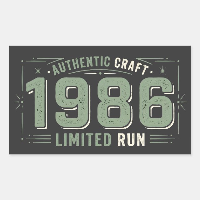 Authentic 1986: Limited Run Sage Dreamscape Rechteckiger Aufkleber (Vorderseite)
