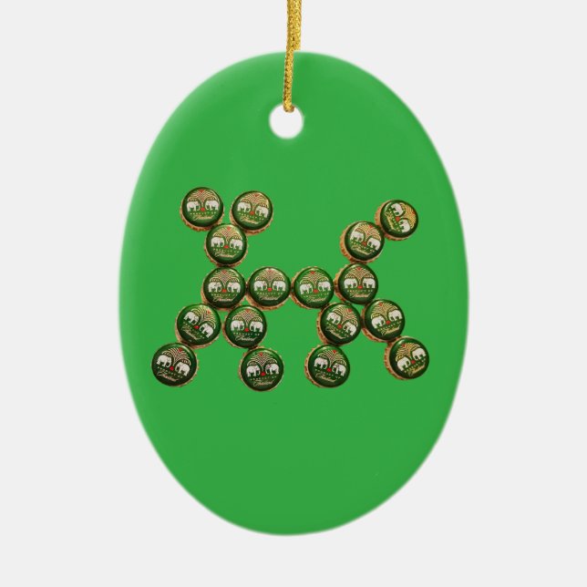 ​🐶 Authentic Chang Beer Cap Dog Keramik Ornament (Vorne)