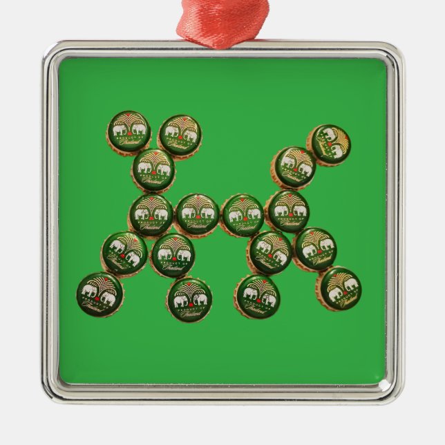 ​🐶 Authentic Chang Beer Cap Dog Ornament Aus Metall (Vorne)