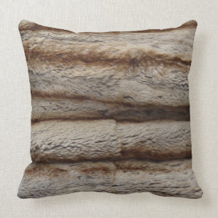 AUTHENTIC CHINCHILLA FUR PILLOW HORIZONTAL KISSEN