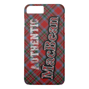 Authentic Clan MacBean Scottish Tartan Design iPhone 8 Plus/7 Plus Hülle
