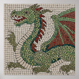 Authentic Dragon Mosaic Poster