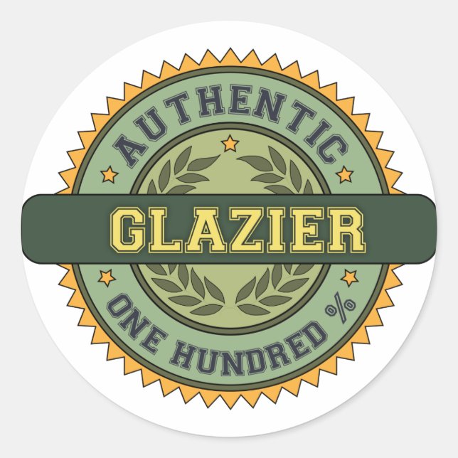 Authentic Glazier Runder Aufkleber (Vorderseite)