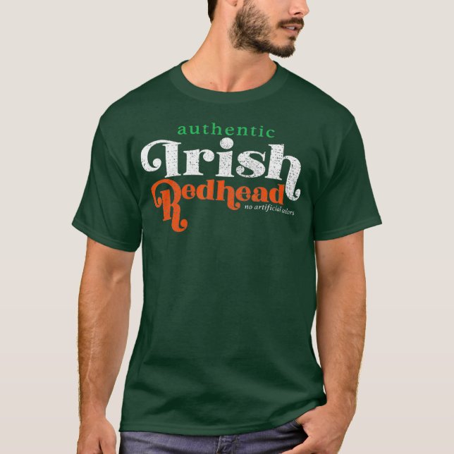Authentic Irish Redhead Funny Red Head Gift T-Shirt (Vorderseite)