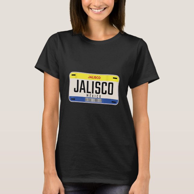Authentic Jalisco Mexico License Plate Mexican Cul T-Shirt (Vorderseite)