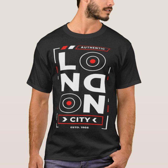 Authentic London City Est 1966 T-Shirt (Vorderseite)