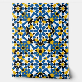 Authentic Moroccan Zellij Arabesque Geometric Tapete