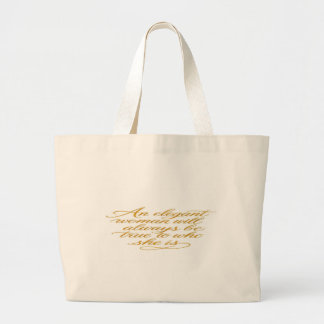 Authenticity in Gold Tote   Jumbo Stoffbeutel