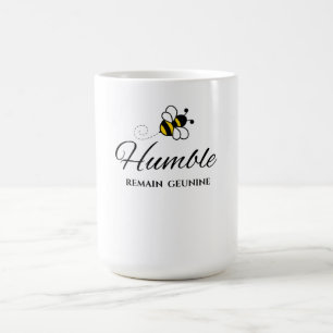 AUTHENTISCH DU, WEISS 425 ML. BEE HUMBLE KAFFEETASSE