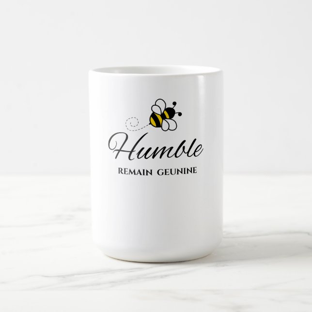 AUTHENTISCH DU, WEISS 425 ML. BEE HUMBLE KAFFEETASSE (Mittel)
