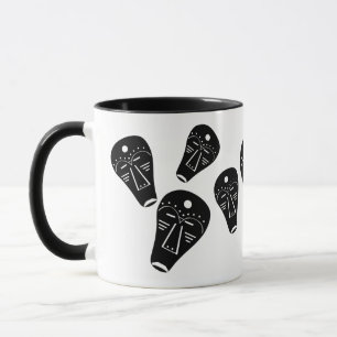 Authentische aborigine-abstrakte Maske Tasse