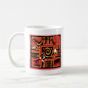 Authentische Aborigine-Kunst Kaffeetasse