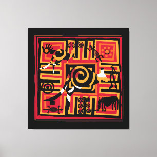 Authentische Aborigine-Kunst Leinwanddruck