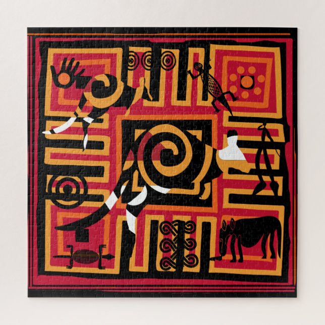 Authentische Aborigine-Kunst Puzzle (Vertikal)