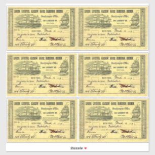 Authentische British Steamship Pass Vintage Travel Aufkleber