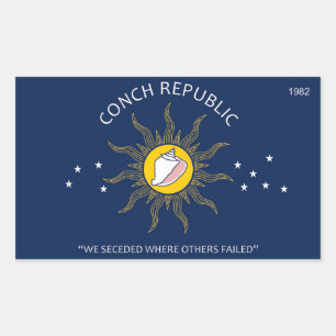 Authentische Conch Republic AVOID-FAKE Rechteckiger Aufkleber