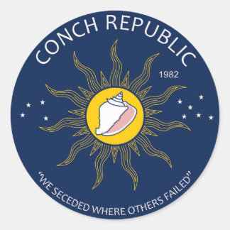 Authentische Conch Republic AVOID-FAKE Runder Aufkleber