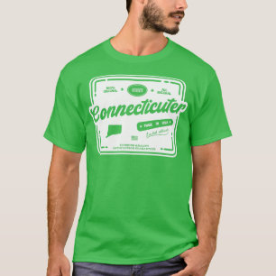 Authentische Connecticuter-Briefmarke für Cooles V T-Shirt