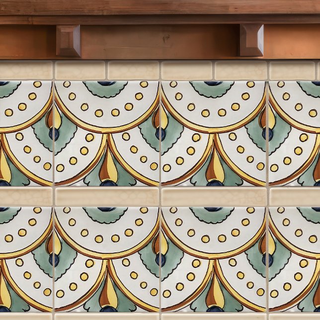 Authentische Hand bemalt Blumen Majolica Spanien Fliese (Von Creator hochgeladen)