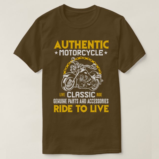 Authentische klassische Motorradfahrer T-Shirt (Design vorne)