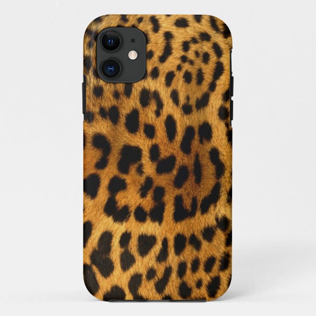 Authentische Leopard-Pelz-Beschaffenheit Case-Mate iPhone Hülle (Rückseite)