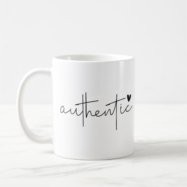 Authentische, moderne, einfache Typografie Kaffeetasse (Links)