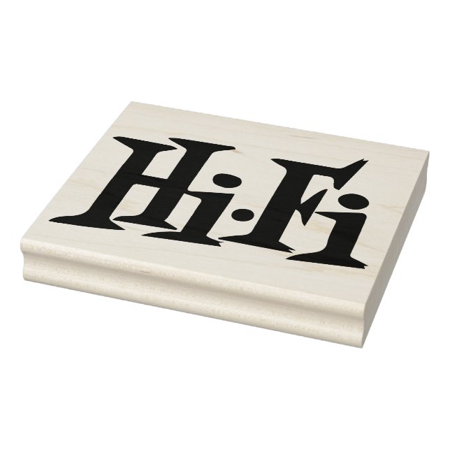 Authentische Retro Hi-Fi Album Cover Logo Art Brie Gummistempel (Stempel)
