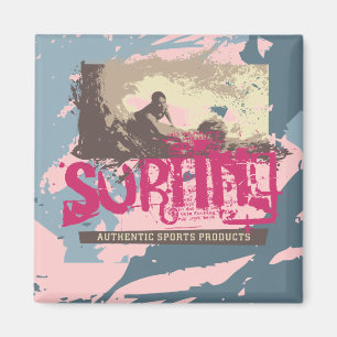 Authentische surfende T-Shirts und Geschenke Magnet