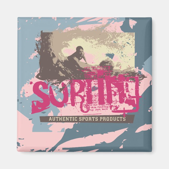 Authentische Surfvorführungen und Geschenke Magnet (Vorne)